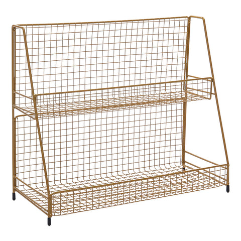 Livingandhome 2-Tier Nordic Style Iron Cosmetic and Jewelry Rack Organizer, WM0489