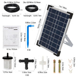 Solar-Powered Garden Automatic Watering System Drip Irrigation Kit, GT140153 (Ver.2)