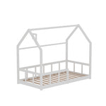 White Wooden House Bed Frame, ZH1837 (Ver.2)