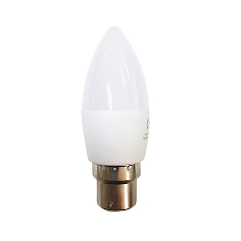 7W LED Candle Bulb B22, 3000K, Paper Pack, AJ0991