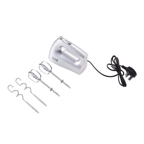 250W Silver Hand Mixer Electric Whisk with 5 Speeds, AI1387