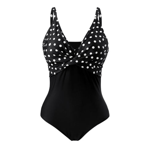 V-Neck One-Piece Swimsuit, CC060013