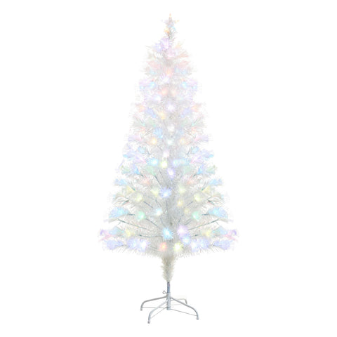 6FT/1.8M Pre-Lit Artificial Christmas Tree with Foldable Metal Stand, IF540082