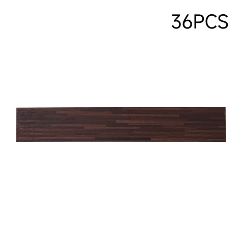 36Pcs Wood-Grain PVC Self-Adhesive Plank Flooring Set, MD040180