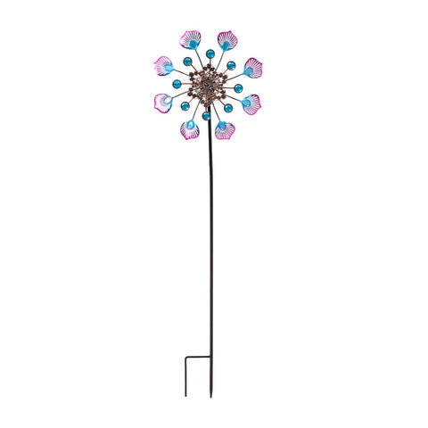 Outdoor Metal Wind Spinner Windmill Weathervane for Yard Garden Patio Decoration, GD200015
