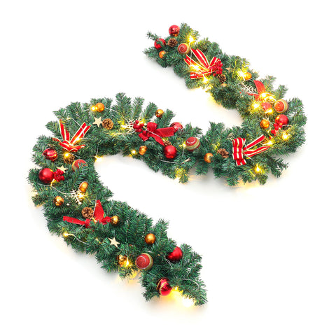 Livingandhome Pre-lit Christmas Artificial LED Garland Decoration, PM1111