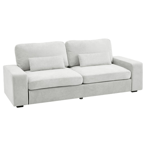 2-Seater Chenille Upholstered Sofa with Pillows, FL050238FL050239
