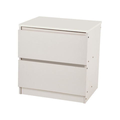 2-Drawer Wooden Nightstand Bedside Table in Grey, FB070007