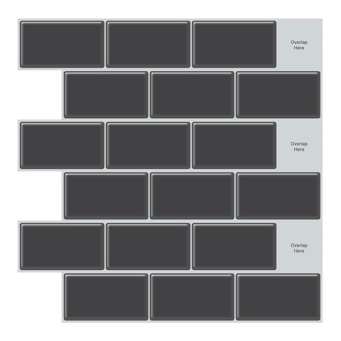 10Pcs Peel and Stick 1.2mm Backsplash Tiles, SW0887