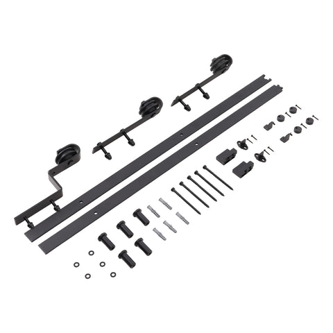 Industrial Single Track Sliding Barn Door Hardware Kit, MD160030 (Ver.2)