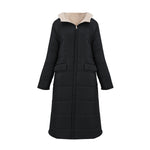 Reversible Mid-length Hooded Cotton Coats for Casual Winter Style, WO0364