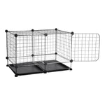 Black Iron Dog Crate with Removable Tray, CT0669 (Ver.2)