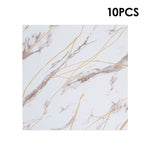 10Pcs Self-Adhesive Marble Pattern Wall Tile Stickers, HF070265 (Ver.2)