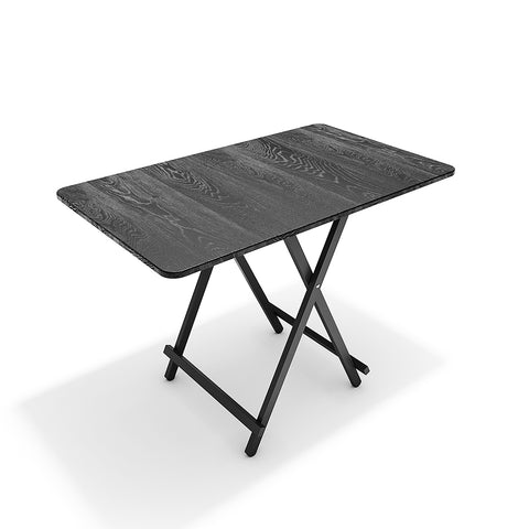 Schwazer Klappbarer Esstisch aus Holz mit Eisenbeine, 100 x 60cm, FD050005 (DE)
