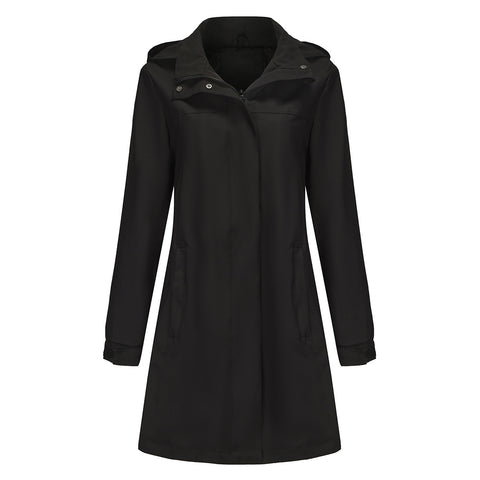Long Trench Coat with Detachable Hood, CC060851