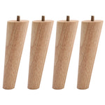 4-teiliges Set 15cm hohe Schräge Möbelbeine aus Holz in Natur, FA250011 (DE)
