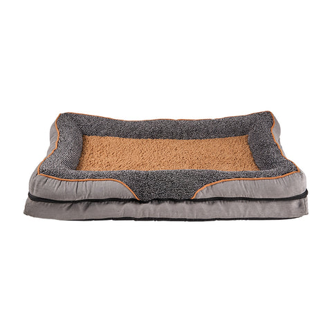 L-Size Grey Brown Anti-Slip Pet Sleeping Bed, CT1288