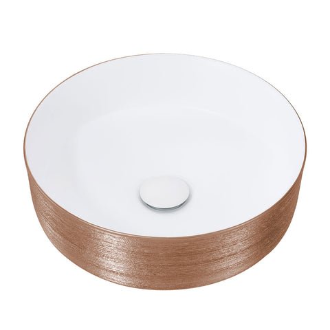 Round Ceramic Countertop Washbasin Vessel Sink, MB150033 (VER.2)
