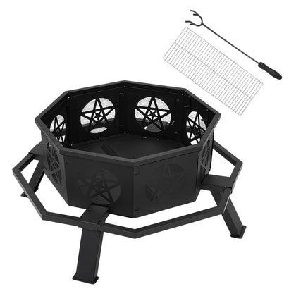 Heavy Duty Wood Burning Octagonal Fire Pit, GH220016 (VER.2)