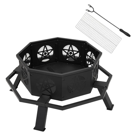 Heavy Duty Wood Burning Octagonal Fire Pit, GH220016