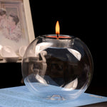 Set of 6 Transparent Tealight Glass Candle Holder, HF0418
