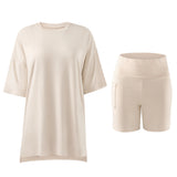 Comfortable Short Sleeve Loungewear Set, CC061728