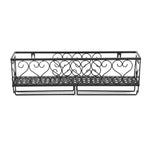 Wandmontiertes Weinregal mit Glashalter aus Eisen, HD320008 (DE)