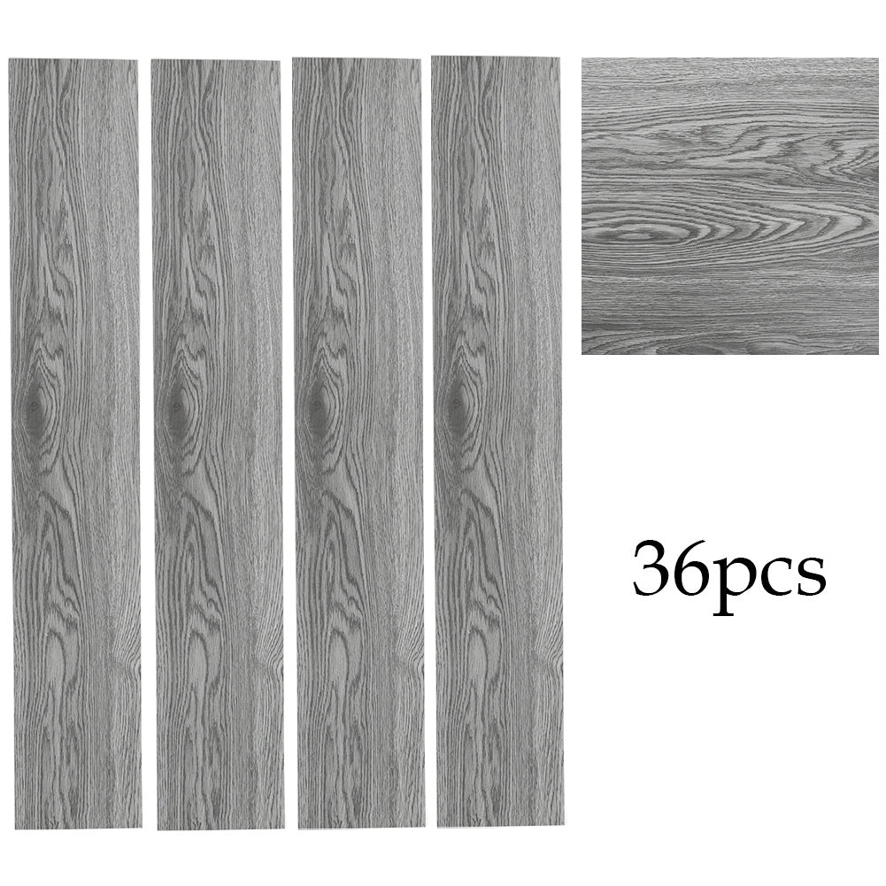 Livingandhome Rustic Lifelike Wood Grain Self-adhesive PVC Flooring, L ...