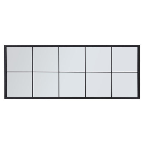 Livingandhome Contemporary Black Window Full Length Leaner Wall Mirror, FI0515