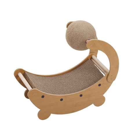 2 in 1 Cat Scratching Board Cat Lounge Bed with Sisal Ball, CT1003