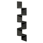 Schwarzes 5-stufiges wandmontiertes Eckregal, FL070074 (DE)