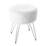 Premium Vanity Stool Faux Fur Upholstered Stool, ZH0361