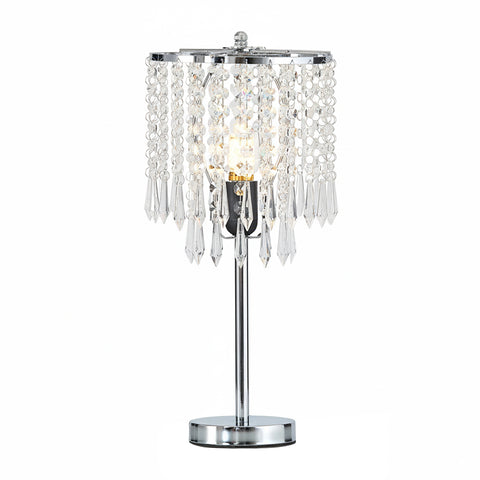 Luxury Table Lamp with Iron Base and a Crystal-Beaded Shade, LI530039