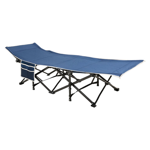 Klappbares Feldbett für Camping und Mittagspause in Blau 190 cm lang, OF220076 (DE)