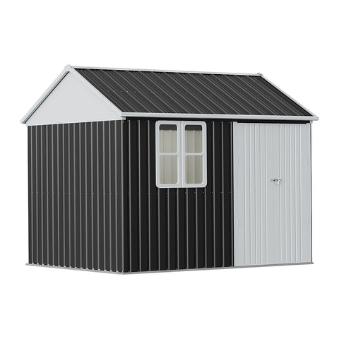 10 x 8FT Outdoor Metal Apex Roof Garden Storage Shed, PM1848PM1849PM1850
