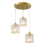 3-Light Crystal Ceiling Pendant Light Fixture, LI040014