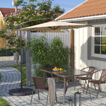 Outdoor 32 LED Lighted Patio Umbrella with Crank Lift System & Fillable Base, LG0929LG0884