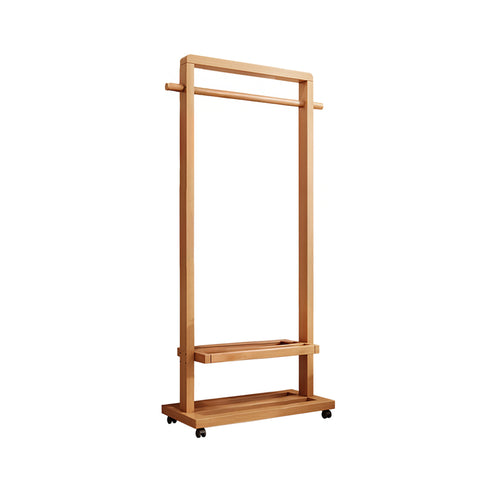 Bamboo Clothing Rack with Storage Shelves, FB250008 (Ver.2)