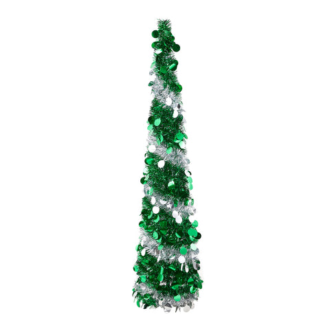 5ft Decorative Pop-up Artificial Tinsel Christmas Trees, SP3063