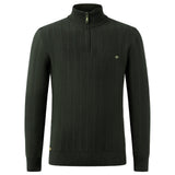 Casual Drop Shoulder Long Sleeve Quarter-Zip Knitted Pullover Jumper, CC291391