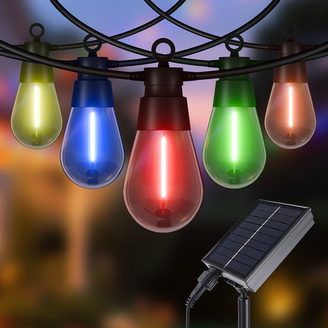 LED Solar Bulb String Lights, 6.5m, 10 bulbs, RGB, AJ1003