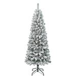Flocked Christmas Tree with X-Frame Stand, IF070143