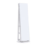 Livingandhome White Rotating Jewelry Organizer Cabinet with Mirror, FI0552