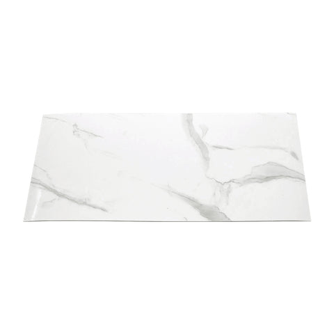 Livingandhome 10pcs Peel and Stick White Marble Wall Sticker, SW0941