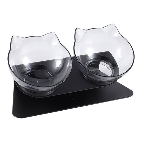 15° Tilted Elevated Feeder with Double Cat Bowls, CT0700 (Ver.2)