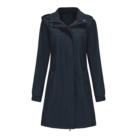 Long Trench Coat with Detachable Hood, CC060861