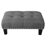 Linen Upholstered Footstool, ZH0211
