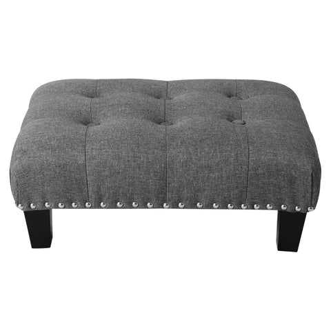 Linen Upholstered Footstool, ZH0211