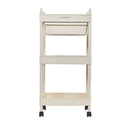 3-Tier Rolling Cart with Drawer, WM0789