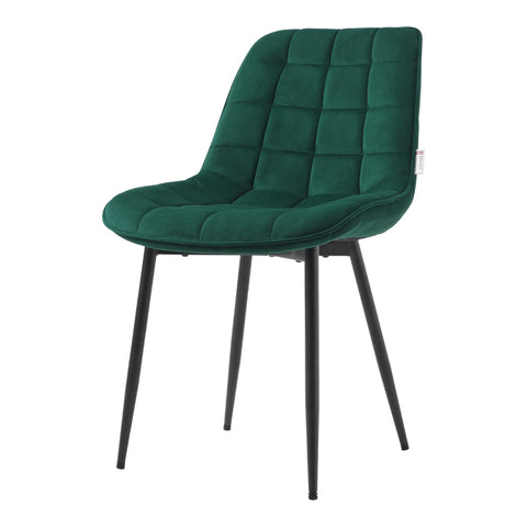 Livingandhome 2 Pcs Velvet Upholstered Dining Chairs with Metal Legs, FA0321